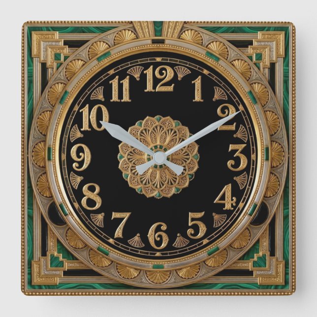 Reloj Cuadrado Art Deco (Anverso)