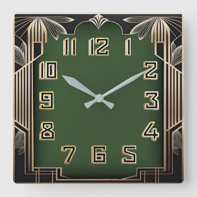 Reloj Cuadrado Art Deco (Anverso)