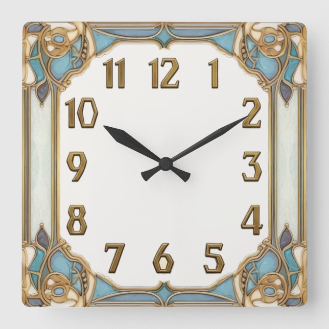 Reloj Cuadrado Art Deco (Anverso)