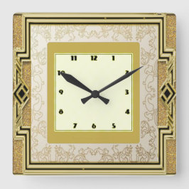 Reloj Cuadrado Art Deco