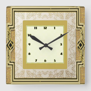 Reloj Cuadrado Art Deco