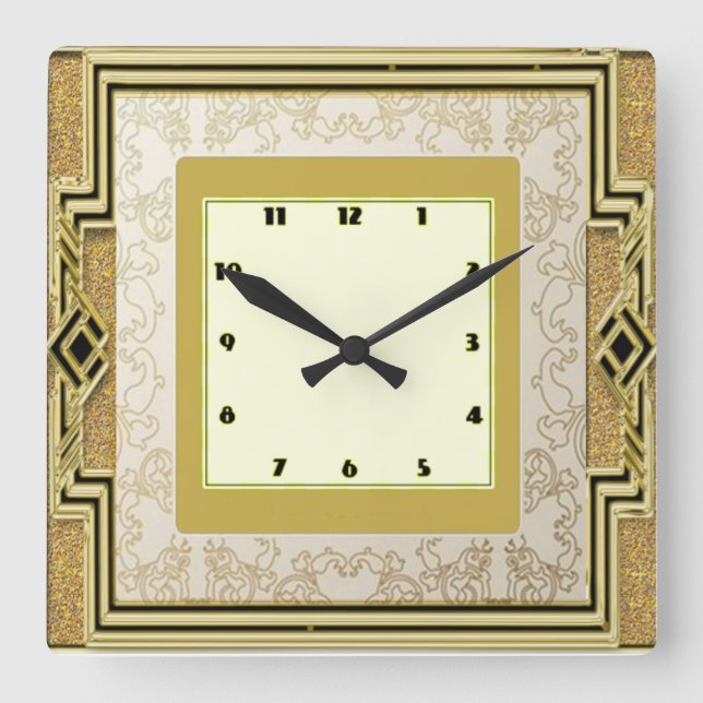 Reloj Cuadrado Art Deco (Anverso)