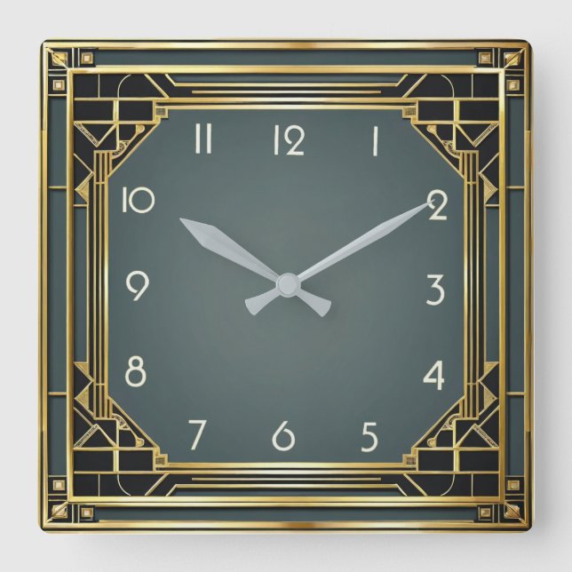 Reloj Cuadrado Art Deco (Anverso)
