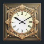 Reloj Cuadrado Art Deco<br><div class="desc">Gran diseño de reloj. Te encantará como a otros. Tenga la libertad de usar este diseño para otro producto que desee o para el personalizar y agregue su texto. Sígueme por más. Gracias. Que tengas un buen día.</div>