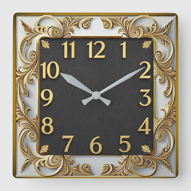 Reloj Cuadrado Art Deco (Anverso)