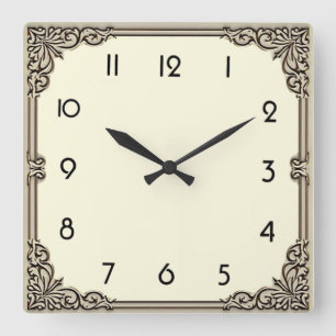Reloj Cuadrado Art Deco