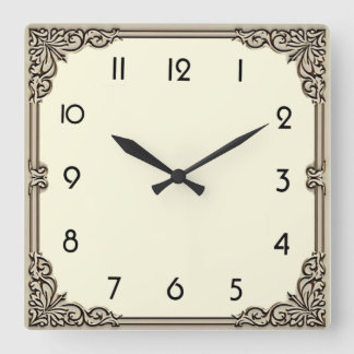 Reloj Cuadrado Art Deco