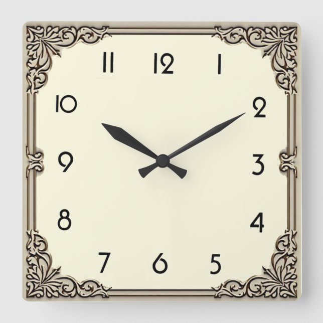 Reloj Cuadrado Art Deco (Anverso)