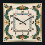 Reloj Cuadrado Art Deco<br><div class="desc">Gran diseño de reloj. Te encantará como a otros. Tenga la libertad de usar este diseño para otro producto que desee o para el personalizar y agregue su texto. Sígueme por más. Gracias. Que tengas un buen día.</div>