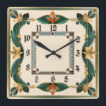 Reloj Cuadrado Art Deco<br><div class="desc">Gran diseño de reloj. Te encantará como a otros. Tenga la libertad de usar este diseño para otro producto que desee o para el personalizar y agregue su texto. Sígueme por más. Gracias. Que tengas un buen día.</div>