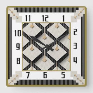Reloj Cuadrado Art Deco