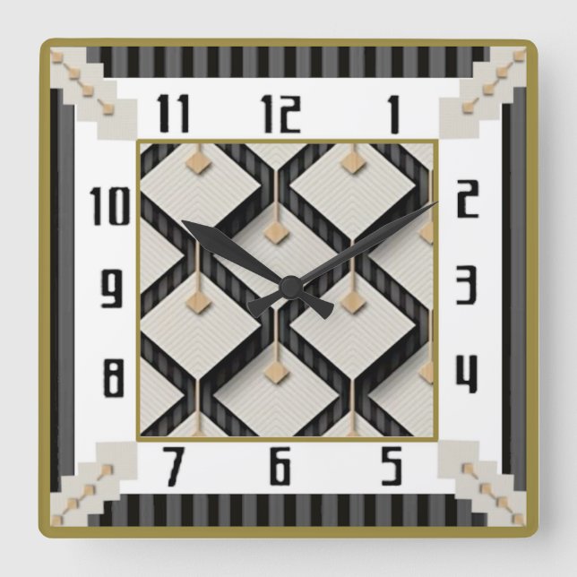 Reloj Cuadrado Art Deco (Anverso)