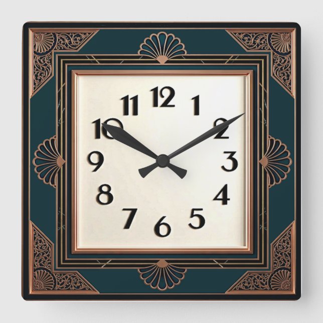 Reloj Cuadrado Art Deco (Anverso)