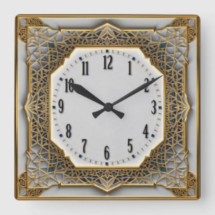Reloj Cuadrado Art Deco