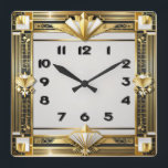 Reloj Cuadrado Art Deco<br><div class="desc">Gran diseño de reloj. Te encantará como a otros. Tenga la libertad de usar este diseño para otro producto que desee o para el personalizar y agregue su texto. Sígueme por más. Gracias. Que tengas un buen día.</div>