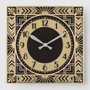 Reloj Cuadrado Art Deco