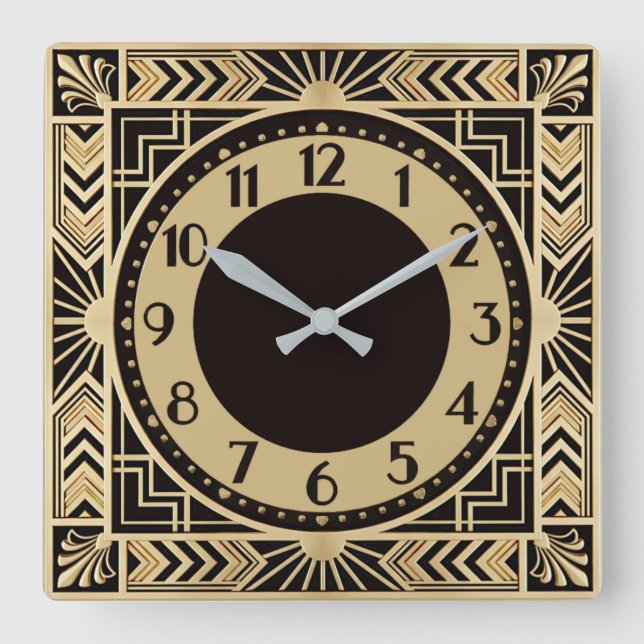 Reloj Cuadrado Art Deco (Anverso)