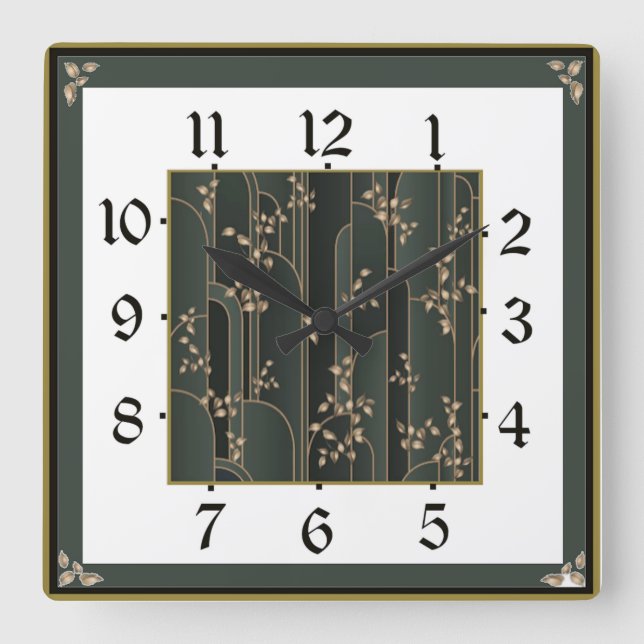 Reloj Cuadrado Art Deco (Anverso)