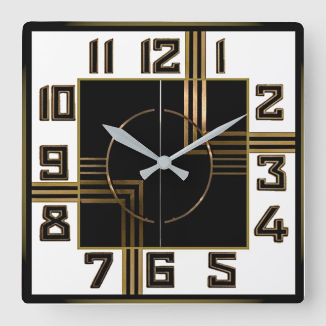 Reloj Cuadrado Art Deco (Anverso)