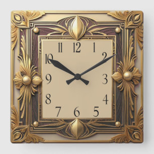 Reloj Cuadrado Art Deco