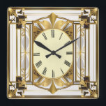 Reloj Cuadrado Art Deco<br><div class="desc">El diseño de reloj más bonito. Te encantará como a otros. Tenga la libertad de usar este diseño para otro producto que desee o para el personalizar y agregue su texto. Sígueme por más. Gracias. Que tengas un buen día.</div>