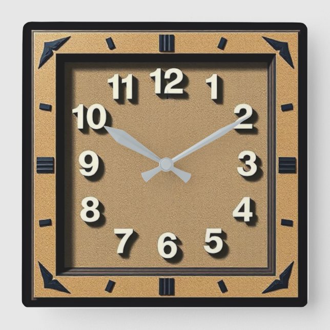 Reloj Cuadrado Art Deco (Anverso)