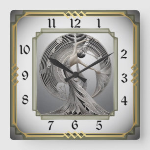 Reloj Cuadrado Art Deco