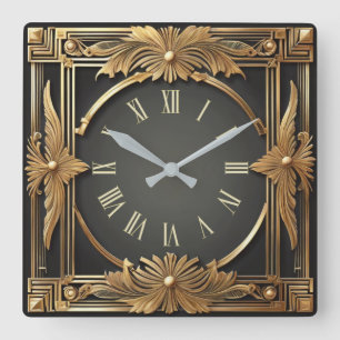 Reloj Cuadrado Art Deco