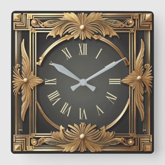Reloj Cuadrado Art Deco (Anverso)