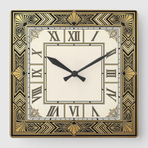 Reloj Cuadrado Art Deco