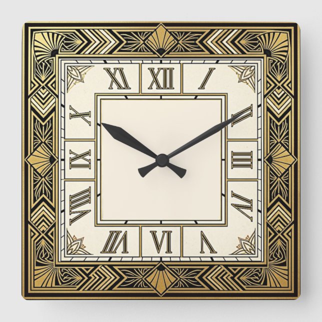 Reloj Cuadrado Art Deco (Anverso)