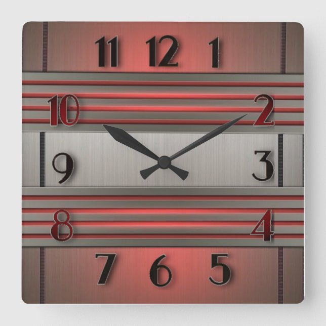 Reloj Cuadrado Art Deco (Anverso)