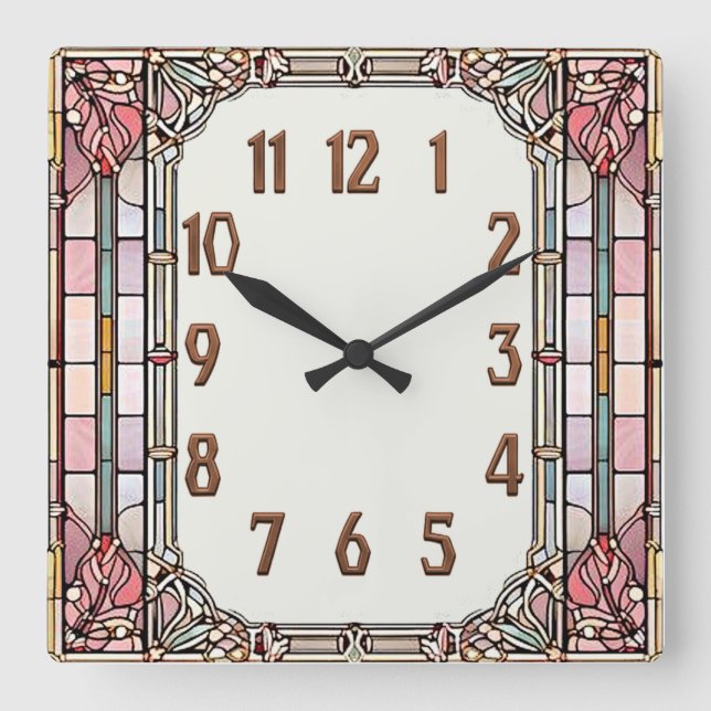 Reloj Cuadrado Art Deco (Anverso)