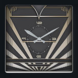 Reloj Cuadrado Art Deco<br><div class="desc">Gran diseño de reloj. Te encantará como a otros. Tenga la libertad de usar este diseño para otro producto que desee o para el personalizar y agregue su texto. Sígueme por más. Gracias. Que tengas un buen día.</div>