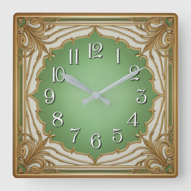 Reloj Cuadrado Art Deco (Anverso)