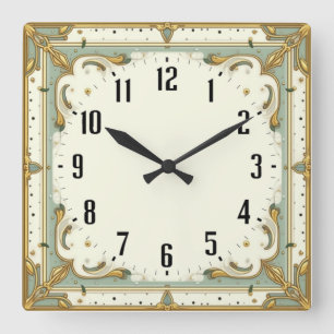 Reloj Cuadrado Art Deco