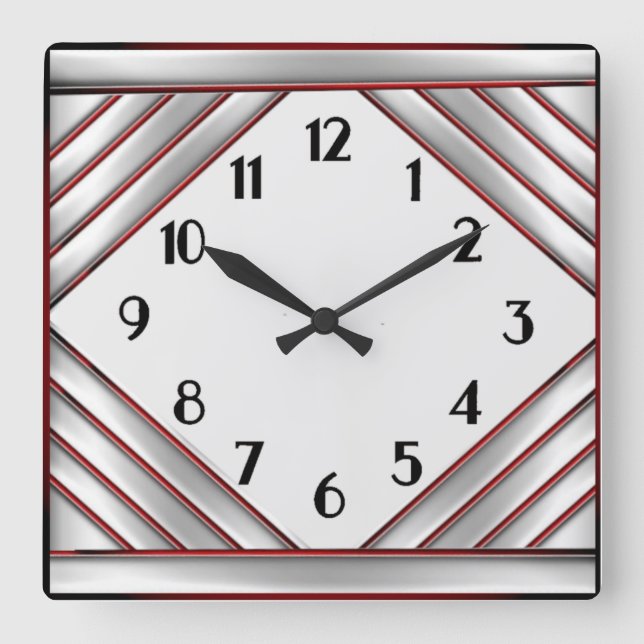 Reloj Cuadrado Art Deco (Anverso)