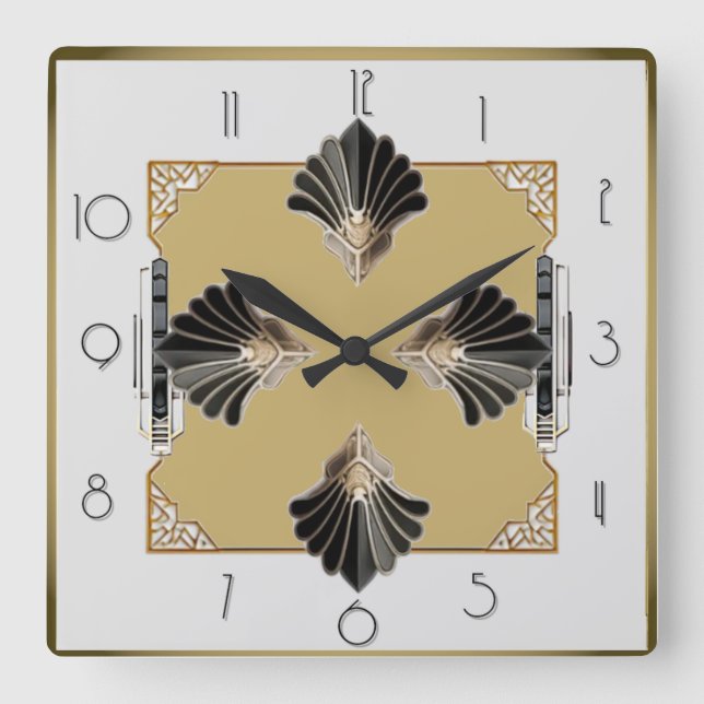 Reloj Cuadrado Art Deco (Anverso)