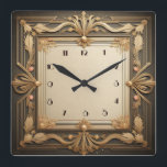 Reloj Cuadrado Art Deco<br><div class="desc">Gran diseño de reloj. Te encantará como a otros. Tenga la libertad de usar este diseño para otro producto que desee o para el personalizar y agregue su texto. Sígueme por más. Gracias. Que tengas un buen día.</div>