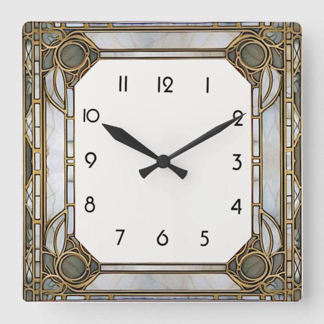 Reloj Cuadrado Art Deco (Anverso)