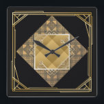 Reloj Cuadrado Art Deco<br><div class="desc">Art Deco Es hora de mostrar tu arte, fotos y texto favoritos con un reloj de pared redondo personalizado de Zazzle. Disponible en dos tamaños, este reloj de pared está fabricado con el proceso de impresión AcryliPrint®HD; luce cualquier diseño de la forma más vibrante y con la mayor calidad. Encarga...</div>