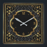 Reloj Cuadrado Art Deco<br><div class="desc">Gran diseño de reloj. Te encantará como a otros. Tenga la libertad de usar este diseño para otro producto que desee o para el personalizar y agregue su texto. Sígueme por más. Gracias. Que tengas un buen día.</div>