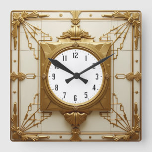 Reloj Cuadrado Art Deco
