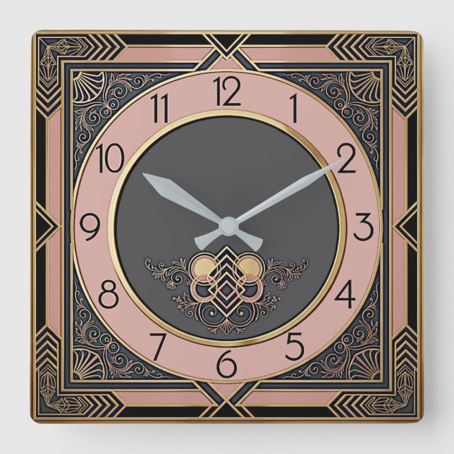 Reloj Cuadrado Art Deco (Anverso)