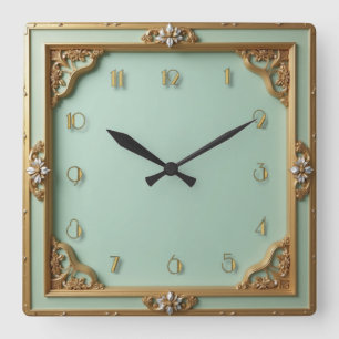 Reloj Cuadrado Art Deco