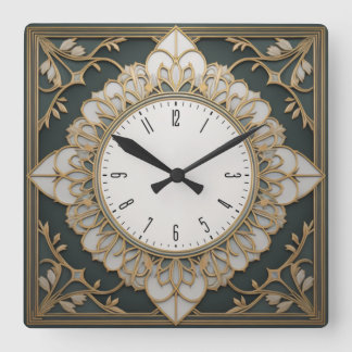Reloj Cuadrado Art Deco