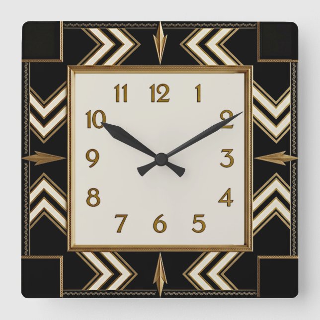 Reloj Cuadrado Art Deco (Anverso)