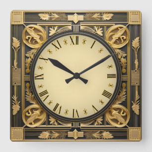 Reloj Cuadrado Art Deco