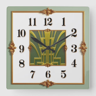 Reloj Cuadrado Art Déco