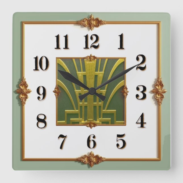 Reloj Cuadrado Art Déco (Anverso)